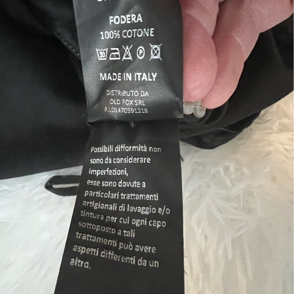 Never worn, European brand La Haine cropped pants. Resin coated cotton. Medium. - Picture 10 of 12